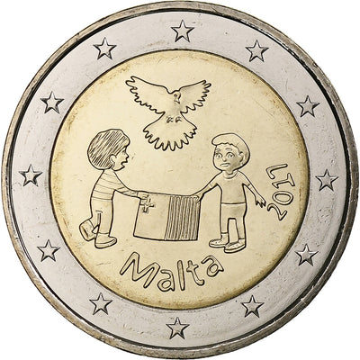 Malte, 
            
               2 Euro, 
            
               Peace