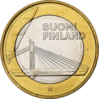 Finlande, 
            
               5 Euro, 
            
               Lumberjack's Candle Bridge