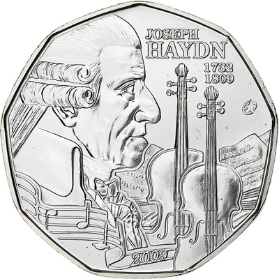 Autriche, 
            
               5 Euros, 
            
               Joseph Haydn