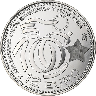 Espagne, 
            
               12 Euro, 
            
               Union économique et monétaire