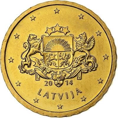 Lettonie, 
            
               10 Centimes, 
            
               2014