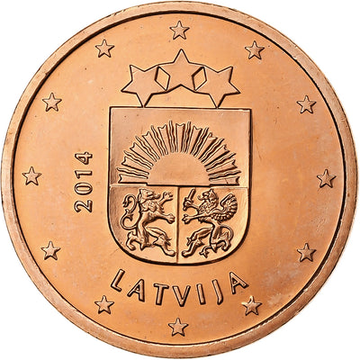 Lettonie, 
            
               5 Centimes, 
            
               2014