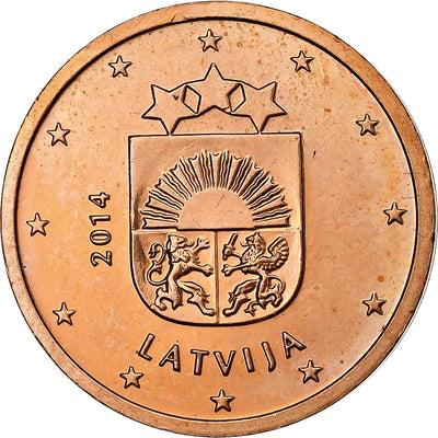 Lettonie, 
            
               2 Centimes, 
            
               2014