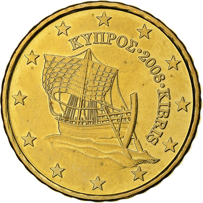 Chypre, 
            
               10 Centimes, 
            
               2008