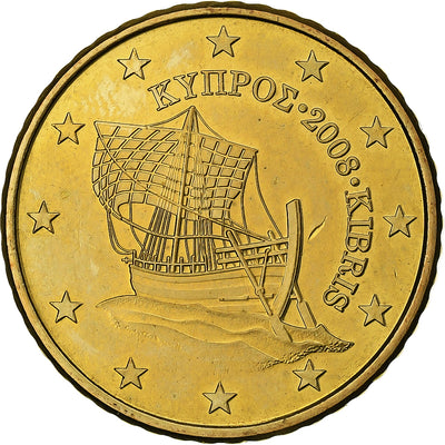 Chypre, 
            
               50 Centimes, 
            
               2008