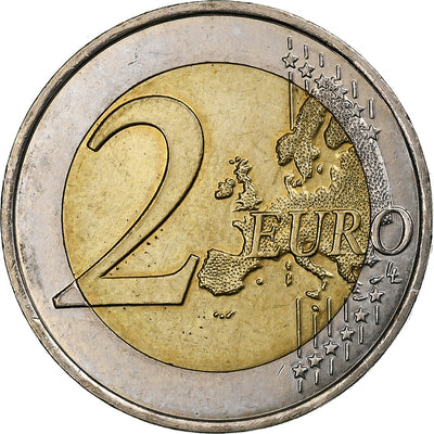 France, 
            
               2 Euro, 
            
               bleuet de France