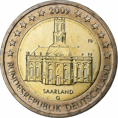 Allemagne, 
            
               2 Euro, 
            
               Saarland