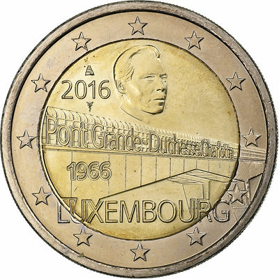 Luxembourg, 
            
               2 Euro, 
            
               Grand Duchess Charlotte Bridge