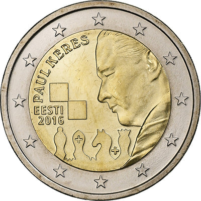 Estonie, 
            
               2 Euro, 
            
               Paul Keres