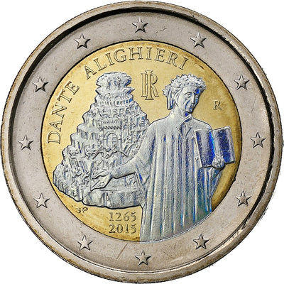 Italie, 
            
               2 Euro, 
            
               Dante Alighieri