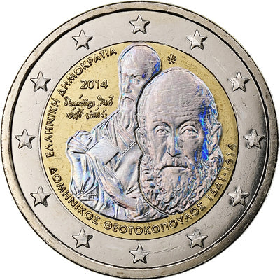 Grèce, 
            
               2 Euro, 
            
               El Greco