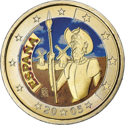 Espagne, 
            
               2 Euro, 
            
               Don Quichotte