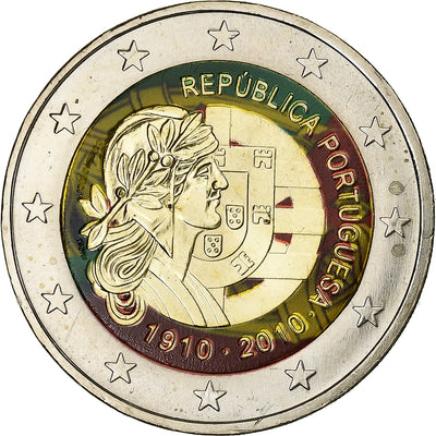 Portugal, 
            
               2 Euro, 
            
               République Portugaise