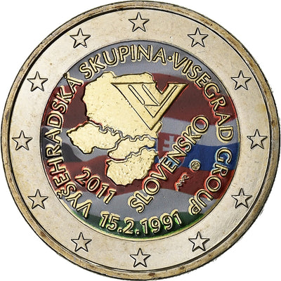 Slovaquie, 
            
               2 Euro, 
            
               Groupe de Visegrad