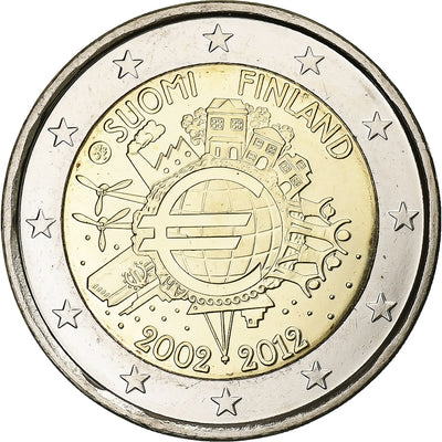 Finlande, 
            
               2 Euro, 
            
               10 ans de l'Euro