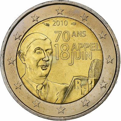 France, 
            
               2 Euro, 
            
               Appel du 18 juin