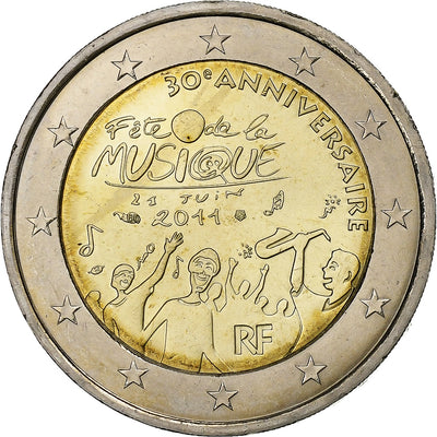 France, 
            
               2 Euro, 
            
               Fête de la musique