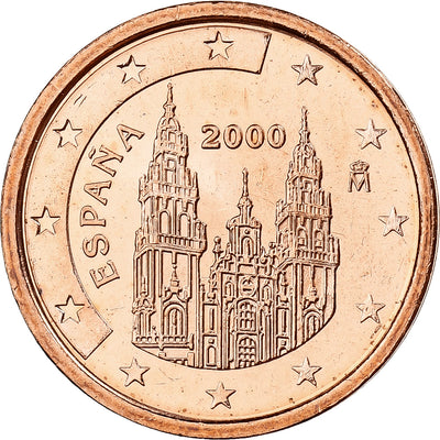 Espagne, 
            
               2 Centimes, 
            
               Cathédrale de Burgos