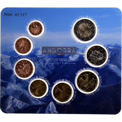 Andorre, 
            
               Set 1 ct. - 2 Euro, 
            
               2014