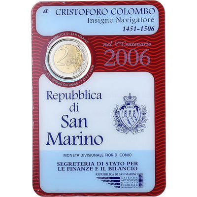 Saint Marin, 
            
               2 Euro, 
            
               Christophe Colomb