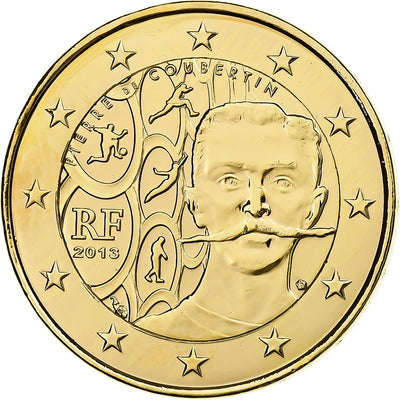 France, 
            
               2 Euro, 
            
               Fantaisy coinage .Dorée