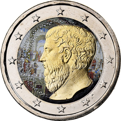 Grèce, 
            
               2 Euro, 
            
               Platon