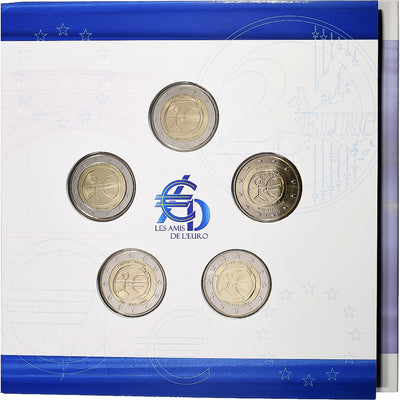 Union Européenne, 
            
               Euro set 20 x 2€ + token, 
            
               10 ans de l'euro