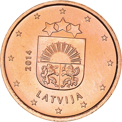 Lettonie, 
            
               Euro Cent, 
            
               2014