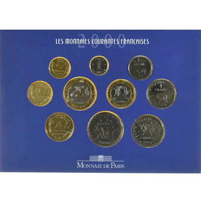 France, 
            
               Coffret 1 c. à 20 frs., 
            
               2000