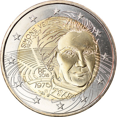 France, 
            
               2 Euro, 
            
               Simone Veil