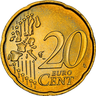 Italie, 
            
               20 Euro Cent, 
            
               Boccioni's sculpture