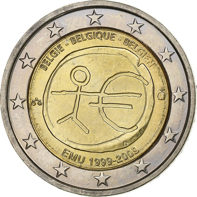 Belgique, 
            
               2 Euro, 
            
               European Monetary Union