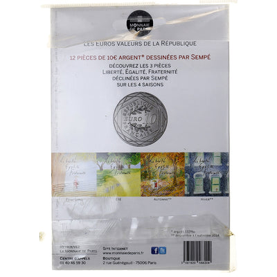 France, 
            
               10 Euro, 
            
               Sempé - Automne - Égalité