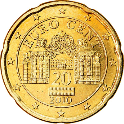 Autriche, 
            
               20 Euro Cent, 
            
               2010