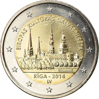 Latvia, 
            
               2 Euro, 
            
               Riga